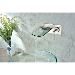 Sumerain Single Handle Wall Mount Waterfall Bathroom Sink Faucet