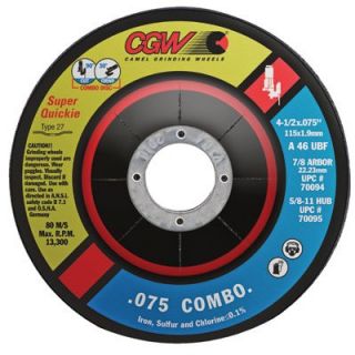 CGW Abrasives Super Quickie Cut™ Cut/Grind Combo Wheels  