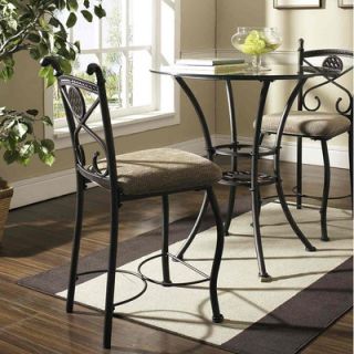Hillsdale Brookside Bar Height Glass Bistro Table with Marin Stools