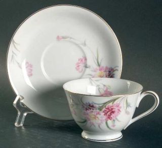 Noritake Amherst (Gold Trim) Footed Cup & Saucer Set, Fine China Dinnerware   Pi