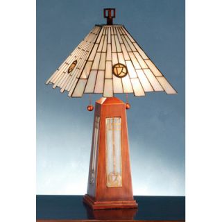 Meyda Tiffany Jack OLantern Tiffany Glass Accent Table Lamp