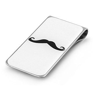 Stainless Steel Mustache Design Classic Money Clip Wallet Forever Flawless Jewelry Jewelry