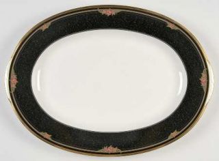 Noritake Venetian Rose 16 Oval Serving Platter, Fine China Dinnerware   Pink&Pu