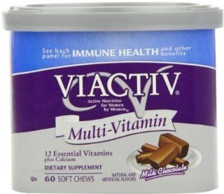 Viactiv Multi Vitamin Soft Chews, Milk Chocolate, 60 Count Tub Health & Personal Care