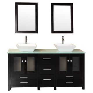 Design Element Arlington 61 Double Sink Bathroom Vanity Set