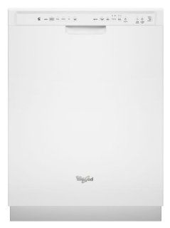 Whirlpool WDF750SAYW Gold 24" White Full Console Dishwasher   Energy Star Appliances