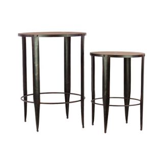 Urban Trends Wooden/Metal Table Set of Two (Set of 2)