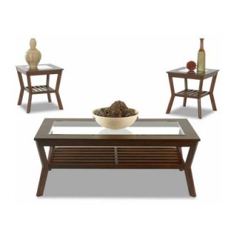 Klaussner Furniture Clifton 3 Piece Coffee Table Set