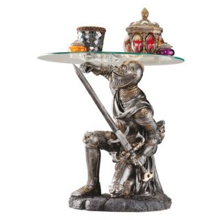 Design Toscano Battle Worthy Knight Sculptural End Table