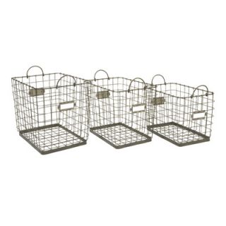 IMAX Newbridge Wire Storage Baskets (Set of 3)