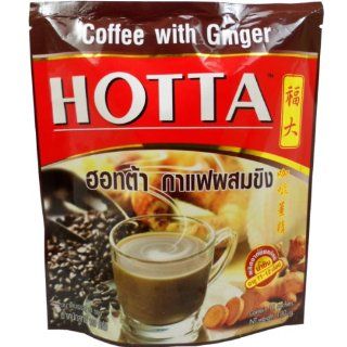 Hotta Instant Coffee with Ginger 100% Natural Herbal Drink Net Wt 180 G (18 G X 10 Sachets) X 4 Bags  Grocery & Gourmet Food