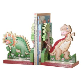 Dinosaur Kingdom Childrens Bookends in Green
