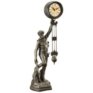 Design Toscano Grand Scale Flora Sculptural Swinging Pendulum Clock in