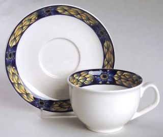 Royal Copenhagen Blue Pheasant Flat Cup & Saucer Set, Fine China Dinnerware   Bl