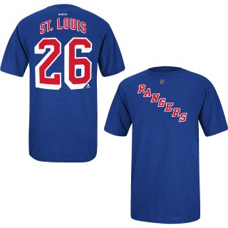 REEBOK Mens New York Rangers Martin St. Louis Premier Player Name And Number T 