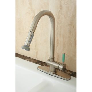 Kingston Brass Green Eden Single Lever Handle Kitchen Faucet with Pull