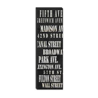 iCanvasArt Typography NYC Streets from Willow Way Studios, Inc on