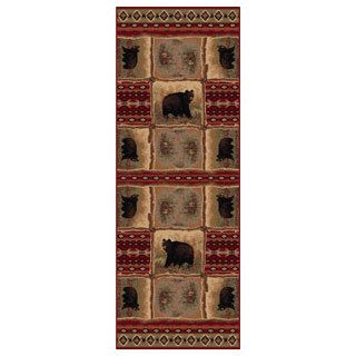 Lodge 106570 Red/ Beige Area Rug (27 X 73)