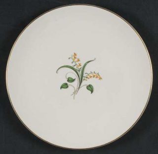 Edwin Knowles Forsythia Salad Plate, Fine China Dinnerware   Yellow Flowers,Gree
