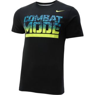NIKE Mens Combat Mode Short Sleeve T Shirt   Size Xl, Black