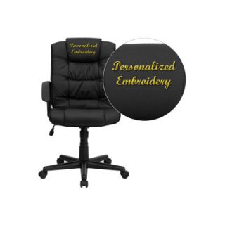 FlashFurniture Personalized Mid Back Leather Office Chair