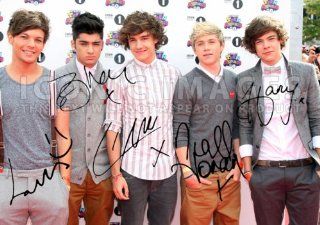 One Direction 1D (11.7 X 8.3) Pop Music Print Signed (Pre print Autograph) Niall Harry Zayn Louis Liam   One Direction Autograph Of Zayn