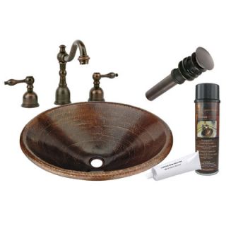 Premier Copper Products Master Bath Self Rimming Hammered Sink   BSP2