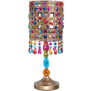 Oriental Furniture Jewel Flower Table Lamp