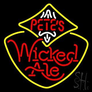 Petes Wicked Ale Outdoor Neon Sign 24" Tall x 24" Wide x 3.5" Deep  Business And Store Signs 