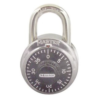 Master Lock Combination Lock, 1 7/8 W Body, Assorted Dials