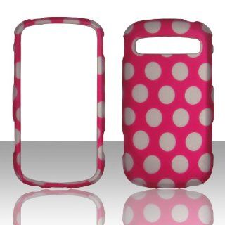 2D Dots on Pink Samsung Admire / Vitality R720 Case Cover Hard Case Snap on Rubberized Touch Case Cover Faceplates Cell Phones & Accessories