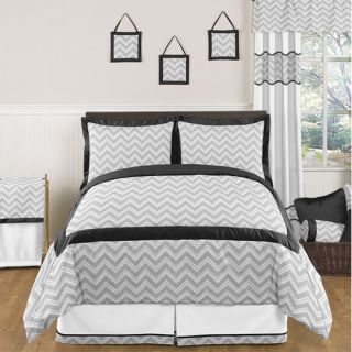 Black and Gray Zig Zag Bedding Collection