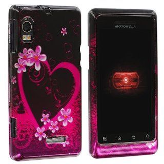 Purple Love Design Crystal Hard Skin Case Cover for Motorola Droid 2 A955 / A956 Global Cell Phones & Accessories