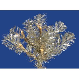 Champagne Pencil 5.5 Artificial Christmas Tree with 250 Clear Lights