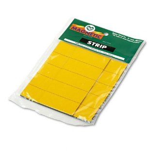 Magnetic Write On/Wipe Off Strips, 7/8" x 2", Yellow, 25/Pack MAVPMR722 Computers & Accessories