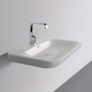 WS Bath Collections Ceramica Valdama Start Wall Mount Bathroom Sink