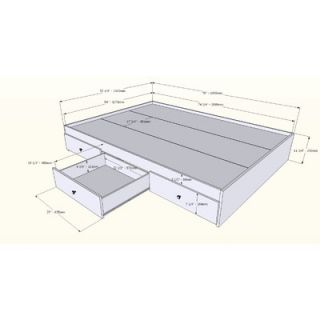 Nexera Alegria Storage Platform Bed