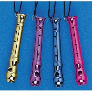 Metallic Recorder Necklace Dress Up (12 per package) Toys & Games