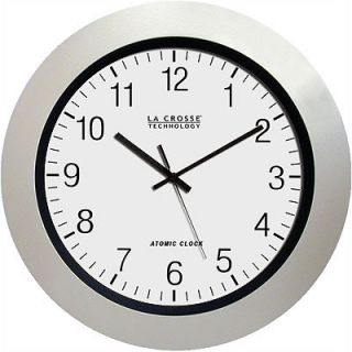 La Crosse Technology 14 Atomic Wall Clock in White Pearl