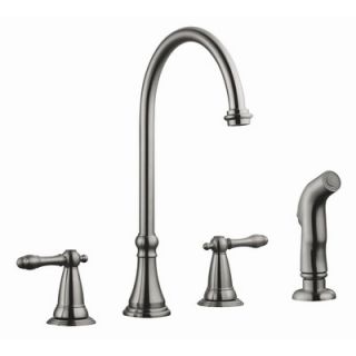 Design House Montello Double Handle Kitchen Faucet with Sprayer