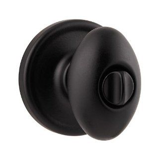 Kwikset 730L 514 Signature Series Laurel Privacy Door Knob, Iron Black   Doorknobs  