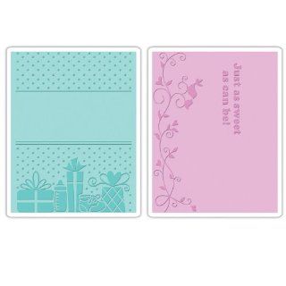 Sizzix Textured Impressions Embossing Folders 2 Pack Baby Set #3 By The Package
