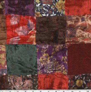 60'' Wide Rayon/Cotton Velvet Fabric Patchwork Jewels By The Yard