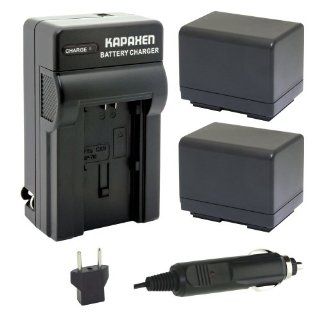 Kapaxen Two Canon BP 727 Replacement Battery Packs + Charger Kit for VIXIA HF Full HD Camcorders  Camera & Photo
