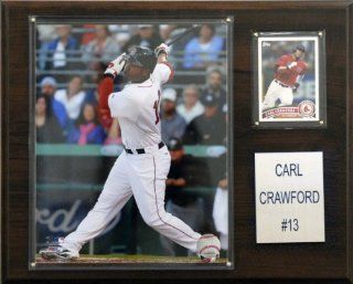 MLB Carl Crawford Boston Red Sox Player Plaque  Sports Fan Decorative Plaques  Sports & Outdoors
