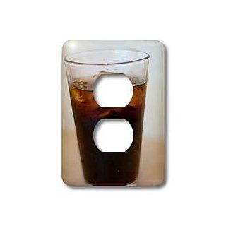 3dRose LLC lsp_50447_6 A Cold Glass Of Coke with Dew On It And Ice Cubes Taken Up Close And Sitting On A Table, 2 Plug Outlet Cover   Switch Plates  