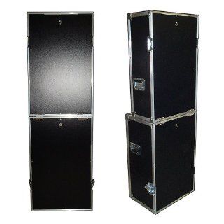 Photo Booth 'Fold Up' ATA Case w/Wheels   'Do It Yourself' Cutouts   BLACK Musical Instruments