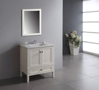 Simpli Home NL HHV029 30 2A Chelsea Collection 30 Inch Bath Vanity, Soft White, 1 Pack   Bathroom Vanities