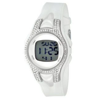 Vernier Women's VNR751 Silver and White Silicon Strap Digital Watch Watches
