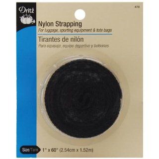 Dritz Nylon Strapping   Black   1" x 60"   Pallet Strappers